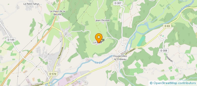 localisation de l'entreprise GAEC DE LA BERGERIE DU BOUT  FOUGEROLLES-SAINT-VALBERT