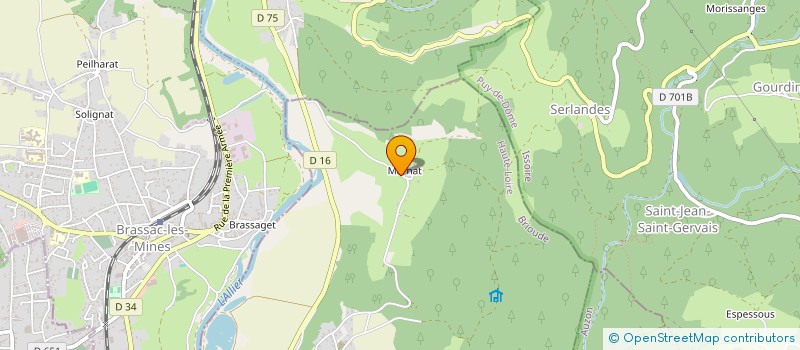 localisation de l'entreprise GAEC DE LA BERGERIE DU SUC DES GRIVES  VEZEZOUX