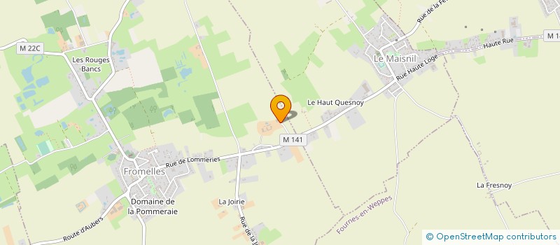 localisation de l'entreprise GAEC DE LA BERNIERE à FROMELLES