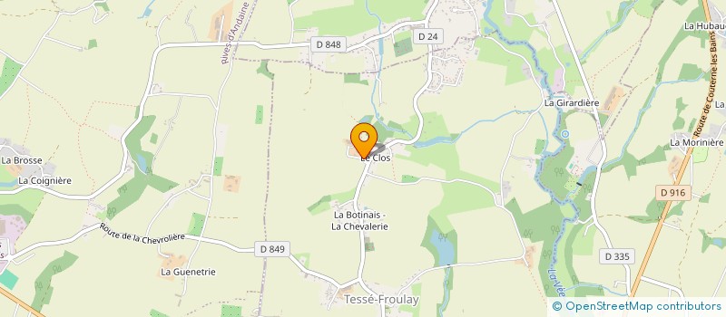 localisation de l'entreprise GAEC DE LA BERNUDIERE à TESSE FROULAY