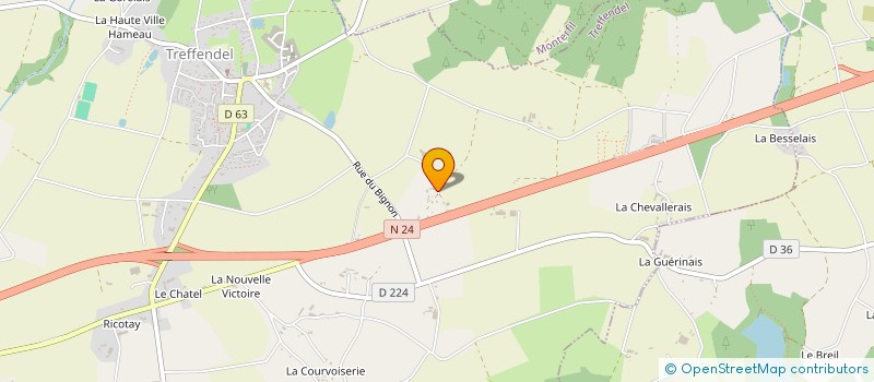 localisation de l'entreprise GAEC DE LA BESNARDAIS à TREFFENDEL