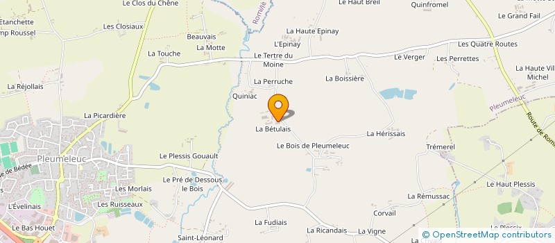 localisation de l'entreprise GAEC DE LA BETHULAIS à PLEUMELEUC