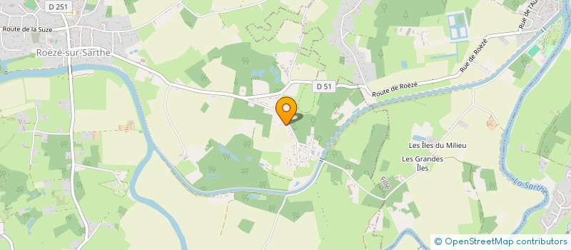 localisation de l'entreprise GAEC DE LA BEUNECHE  ROEZE-SUR-SARTHE