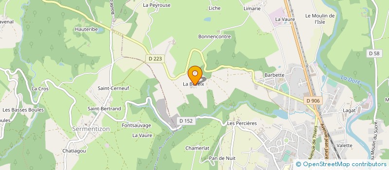 localisation de l'entreprise GAEC DE LA BEZEIX à COURPIERE