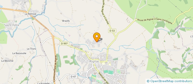 localisation de l'entreprise GAEC DE LA BEZONIE à ANGLARS-SAINT-FELIX