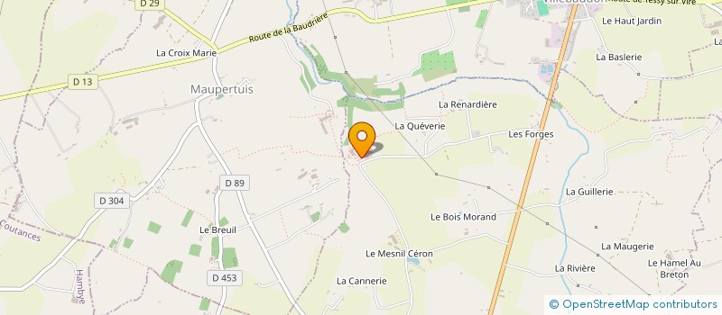 localisation de l'entreprise GAEC DE LA BINOUDIERE à PERCY-EN-NORMANDIE