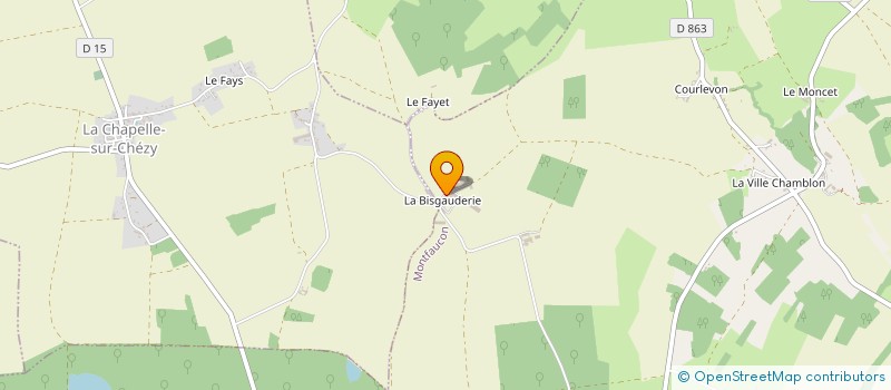 localisation de l'entreprise GAEC DE LA BISGAUDERIE à MONTFAUCON