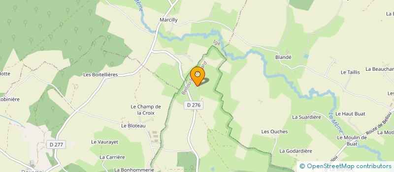 localisation de l'entreprise GAEC DE LA BLATRIE à BELLOU-LE-TRICHARD