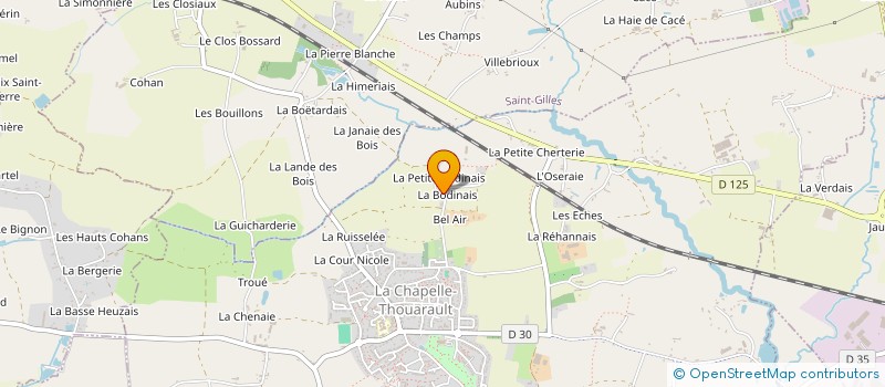 localisation de l'entreprise GAEC DE LA BODINAIS à LA CHAPELLE-THOUARAULT