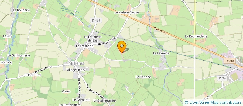 localisation de l'entreprise GAEC DE LA BONTAIRIE  MILLIERES