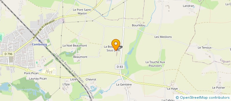 localisation de l'entreprise GAEC DE LA BOUESSIERE à COMBOURG