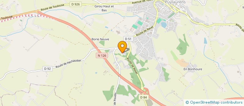 localisation de l'entreprise GAEC DE LA BOURDETTE à PUYLAURENS