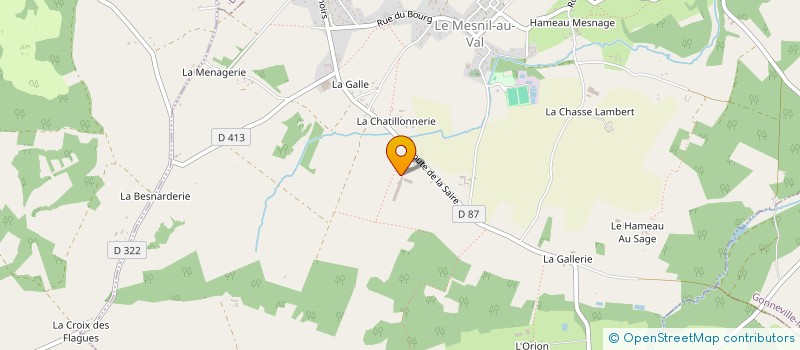 localisation de l'entreprise GAEC DE LA BOURDONNERIE à LE MESNIL-AU-VAL