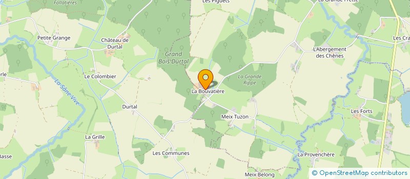 localisation de l'entreprise GAEC DE LA BOUVATIERE à SAINTE-CROIX-EN-BRESSE