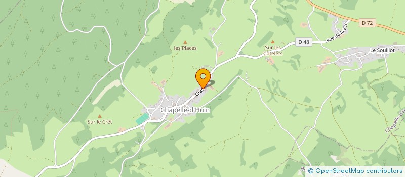 localisation de l'entreprise GAEC DE LA BOUVIERE à CHAPELLE-D'HUIN