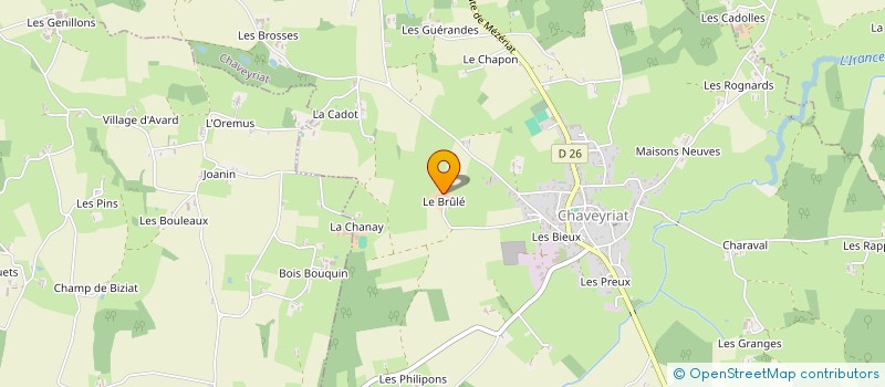 localisation de l'entreprise GAEC DE LA BRESSE à CHAVEYRIAT
