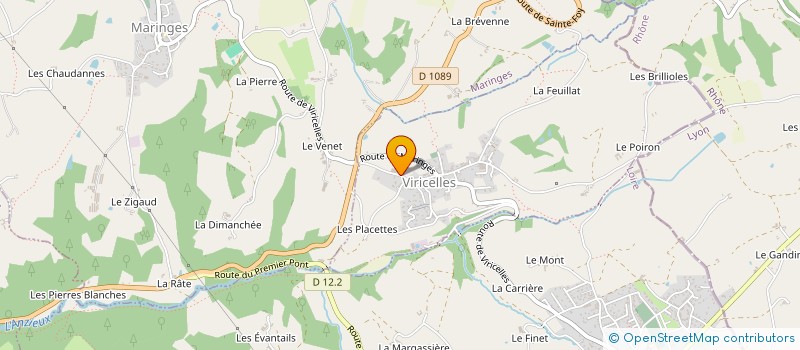 localisation de l'entreprise GAEC DE LA BREVENNE à VIRICELLES