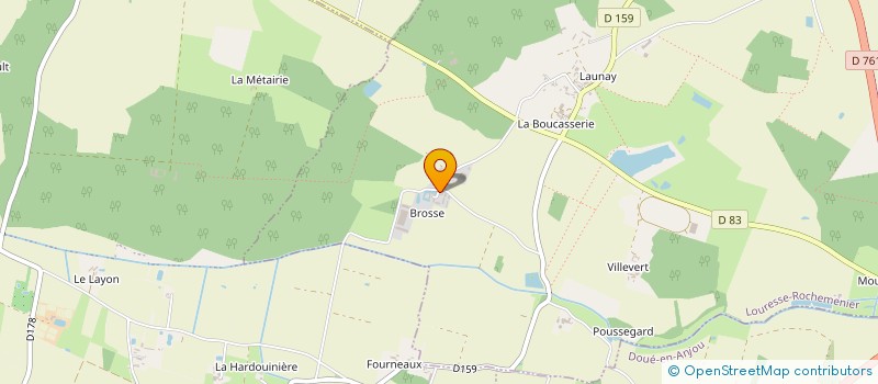 localisation de l'entreprise GAEC DE LA BROSSE  LOURESSE-ROCHEMENIER