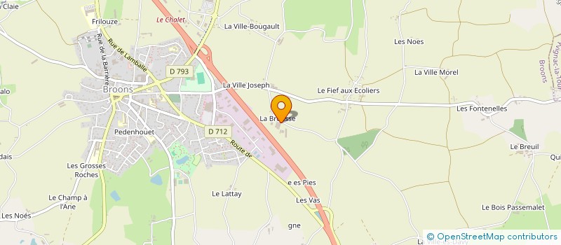 localisation de l'entreprise GAEC DE LA BROUSSE à BROONS