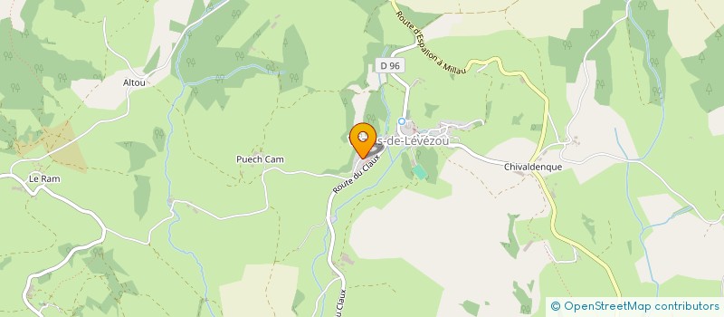 localisation de l'entreprise GAEC DE LA BROUTE  VEZINS-DE-LEVEZOU