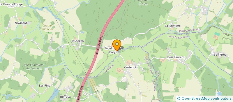 localisation de l'entreprise GAEC DE LA BROYE à FLACEY-EN-BRESSE