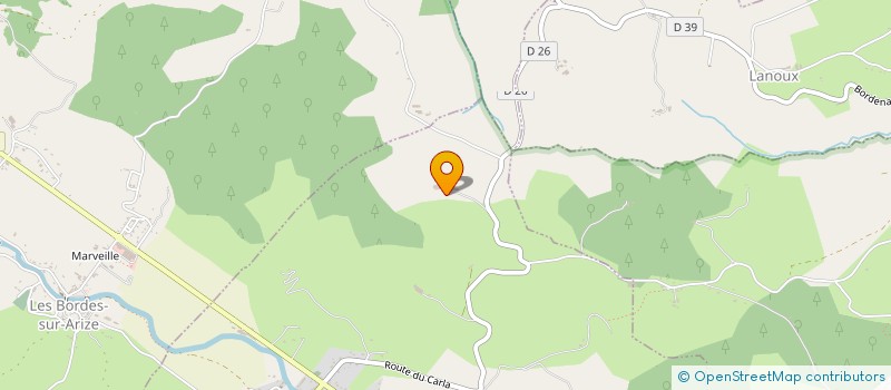 localisation de l'entreprise GAEC DE LA CABANNE à SABARAT