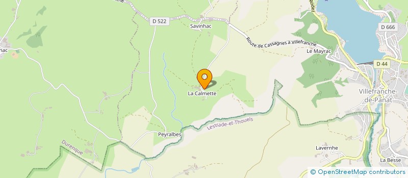 localisation de l'entreprise GAEC DE LA CALMETTE  VILLEFRANCHE-DE-PANAT