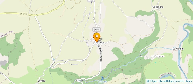 localisation de l'entreprise GAEC DE LA CASCADE  SOLIGNAC-SUR-LOIRE