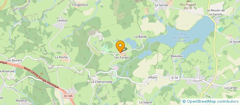 localisation de l'entreprise GAEC DE LA CAZINE  NOTH