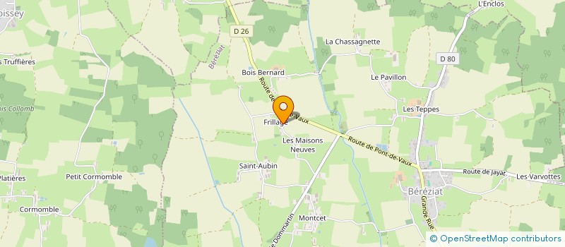 localisation de l'entreprise GAEC DE LA CHAPELLE à BEREZIAT