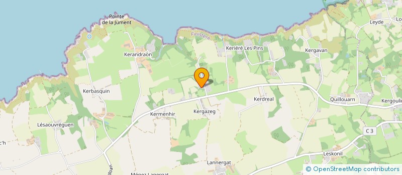 localisation de l'entreprise GAEC DE LA CHAPELLE à POULLAN SUR MER