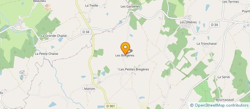 localisation de l'entreprise GAEC DE LA CHAPELLE BREGERE à ORADOUR-SUR-VAYRES