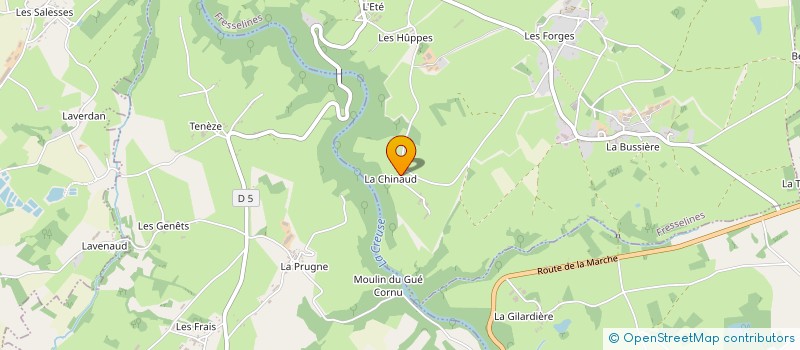 localisation de l'entreprise GAEC DE LA CHAPELLE DES FORGES  FRESSELINES