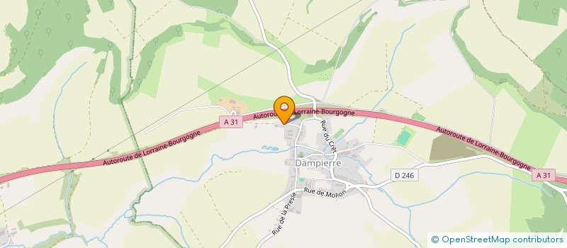 localisation de l'entreprise GAEC DE LA CHAPELLE ST PIERRE à DAMPIERRE