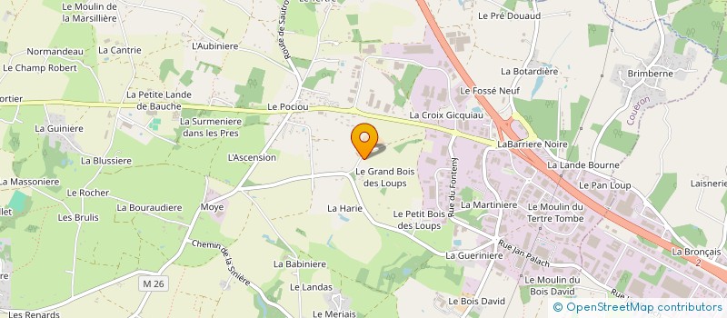 localisation de l'entreprise GAEC DE LA CHATAIGNERAIE à COUERON