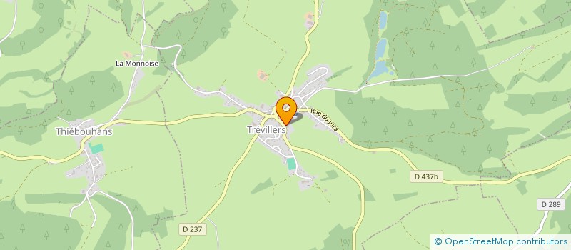 localisation de l'entreprise GAEC DE LA CHATELAINE  TREVILLERS
