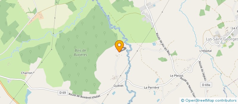 localisation de l'entreprise GAEC DE LA CHAUME AUX GENDRES à BUXIERES D'AILLAC
