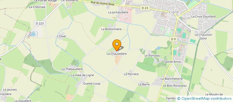 localisation de l'entreprise GAEC DE LA CHAUVELIERE à LIGNE