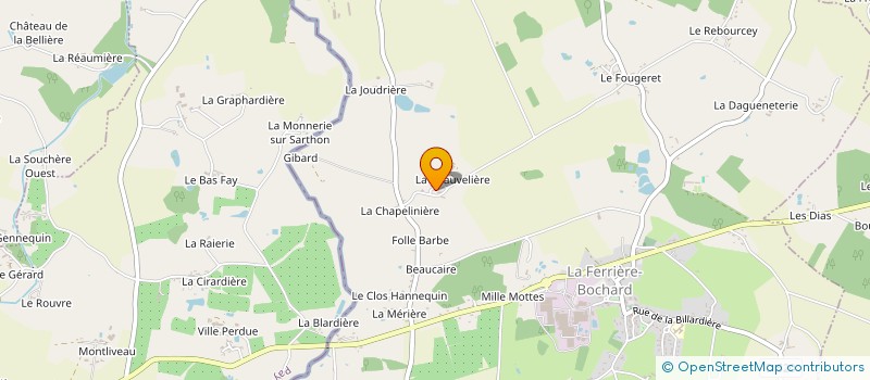 localisation de l'entreprise GAEC DE LA CHAUVELIERE à LA FERRIERE BOCHARD
