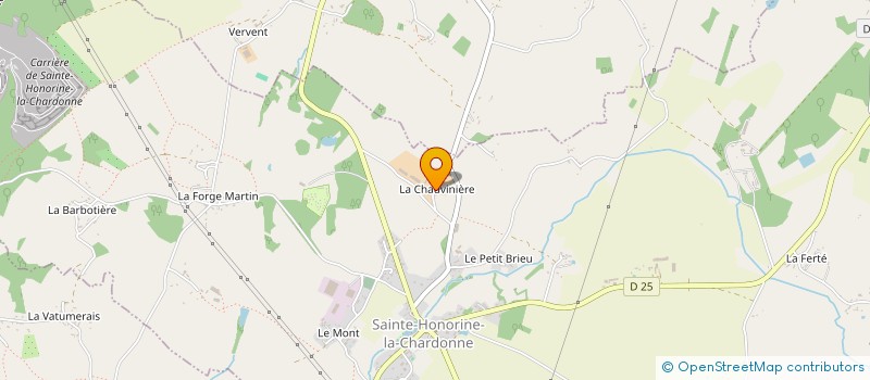 localisation de l'entreprise GAEC DE LA CHAUVINIERE à SAINTE-HONORINE-LA-CHARDONNE