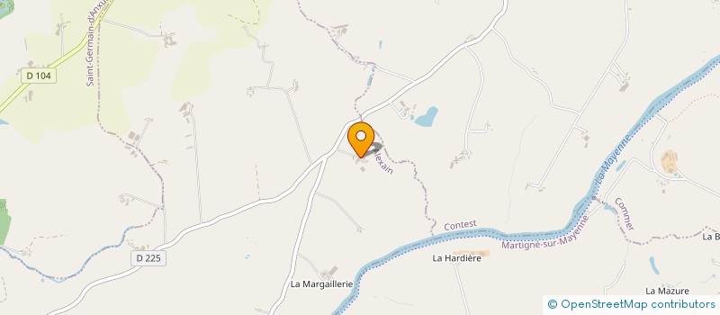 localisation de l'entreprise GAEC DE LA CHELOIRE à SAINT-JEAN-SUR-MAYENNE