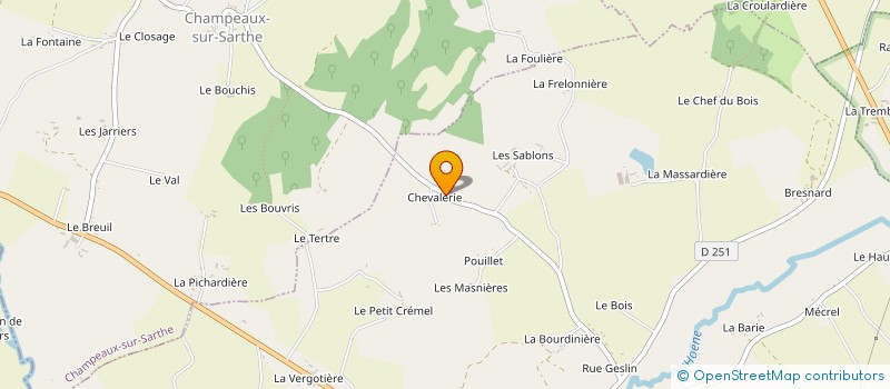 localisation de l'entreprise GAEC DE LA CHEVALLERIE à SAINT-OUEN-DE-SECHEROUVRE