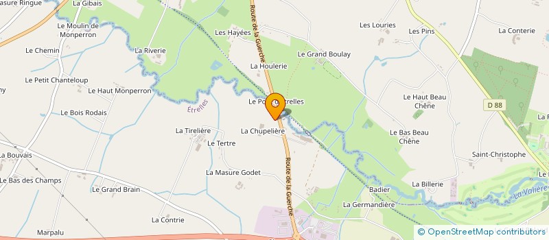 localisation de l'entreprise GAEC DE LA CHUPELIERE  ETRELLES