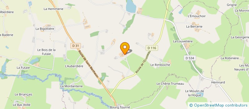 localisation de l'entreprise GAEC DE LA CHUPINIERE à ST MARS SUR LA FUTAIE