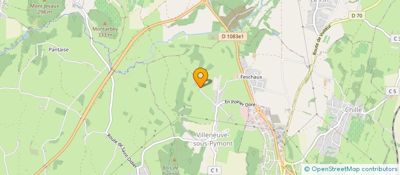 localisation de l'entreprise GAEC DE LA COLINETTE à VILLENEUVE-SOUS-PYMONT