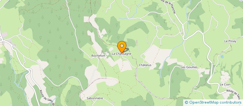 localisation de l'entreprise GAEC DE LA COLLINE D'URFE à SAINT-MARTIN-LA-SAUVETE