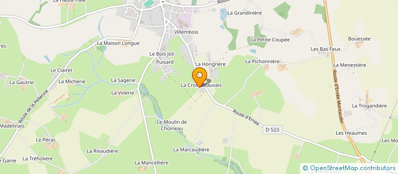 localisation de l'entreprise GAEC DE LA COLLINE NORMANDE à ST MARS SUR LA FUTAIE