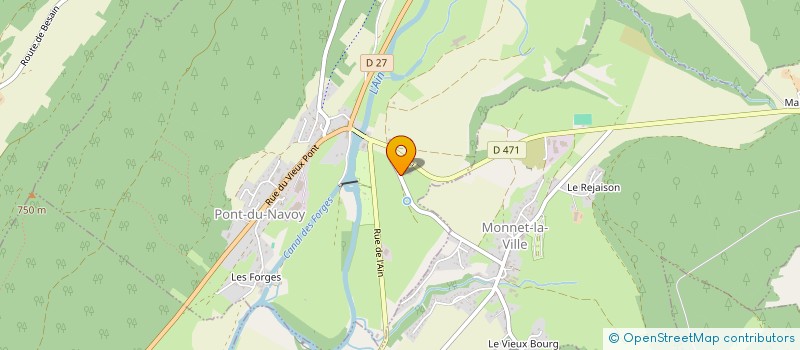 localisation de l'entreprise GAEC DE LA COMBE D'AIN à PONT-DU-NAVOY