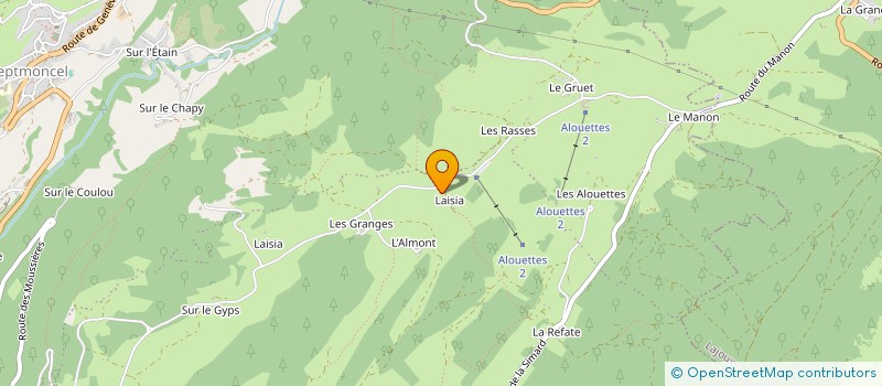 localisation de l'entreprise GAEC DE LA COMBE DE LAISIA à SEPTMONCEL LES MOLUNES