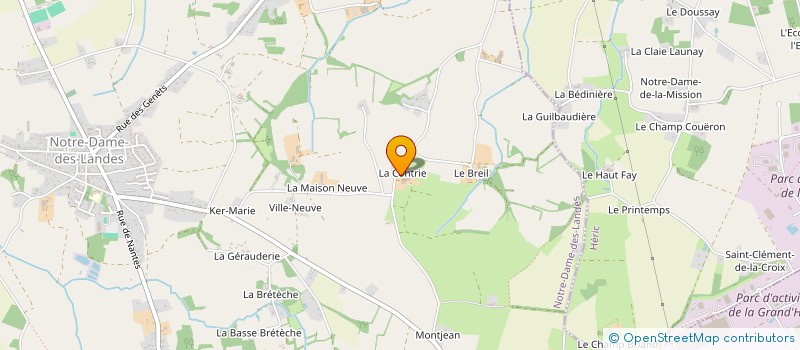localisation de l'entreprise GAEC DE LA CONTRIE à NOTRE-DAME-DES-LANDES